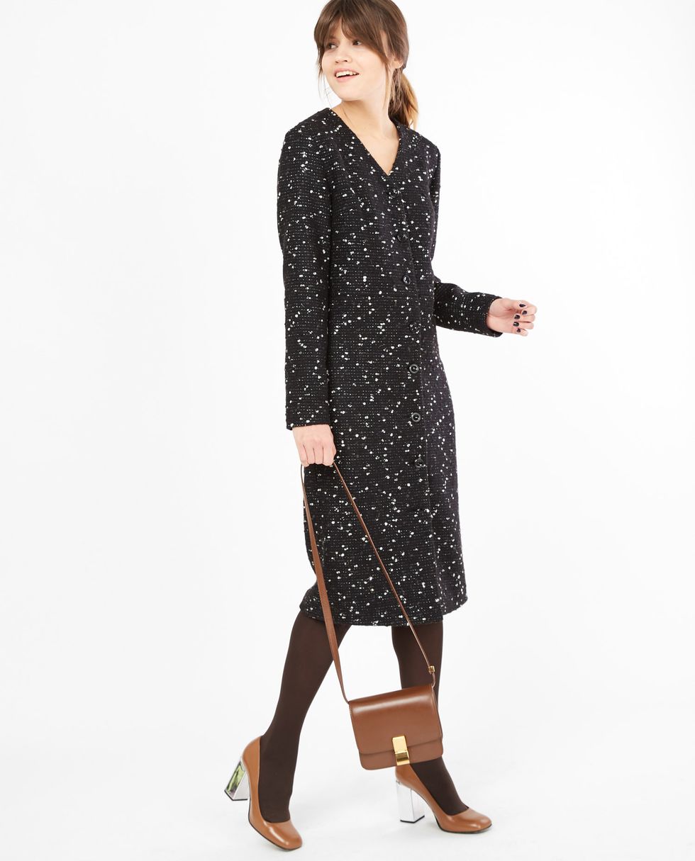 Платье-кардиган XS Платье-кардиган XSплатья<br><br><br>Артикул: 8297593<br>Размер: XS<br>Цвет: Черный<br>Новинка: НЕТ<br>Наименование en: Button front long sleeve dress