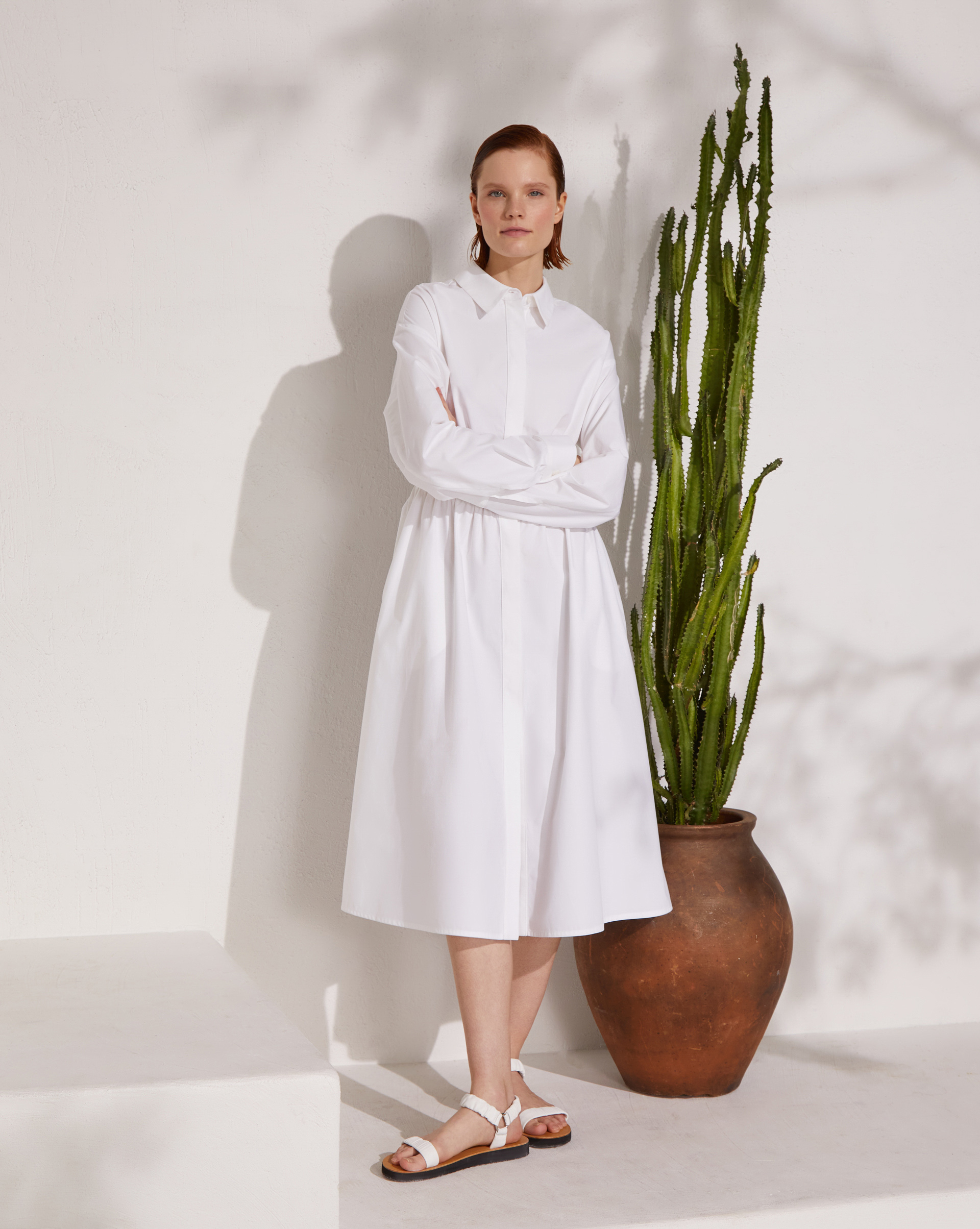

Платье-рубашка из органического хлопка, Белый