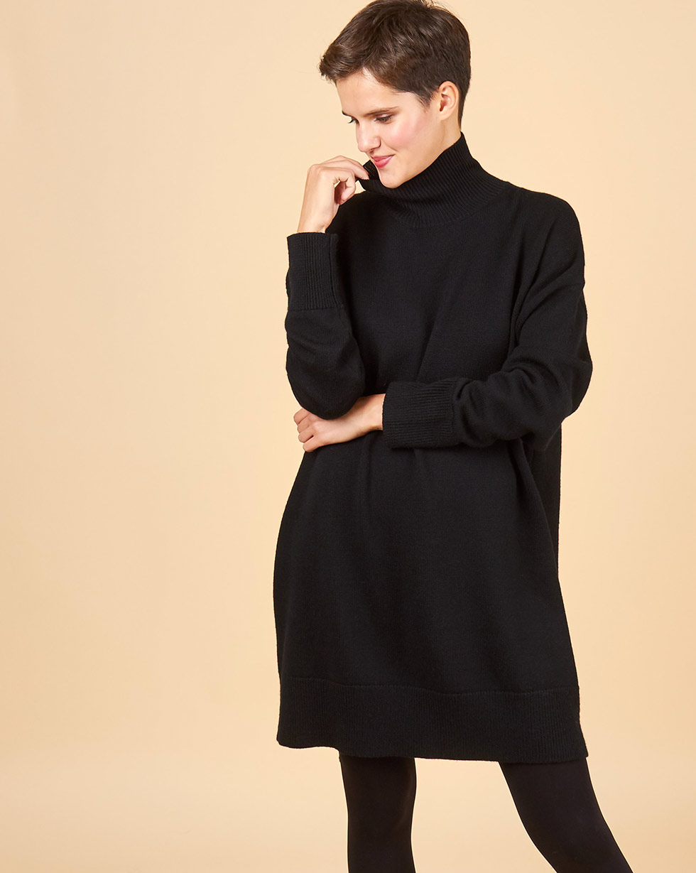 12Storeez Платье-свитер (черный)