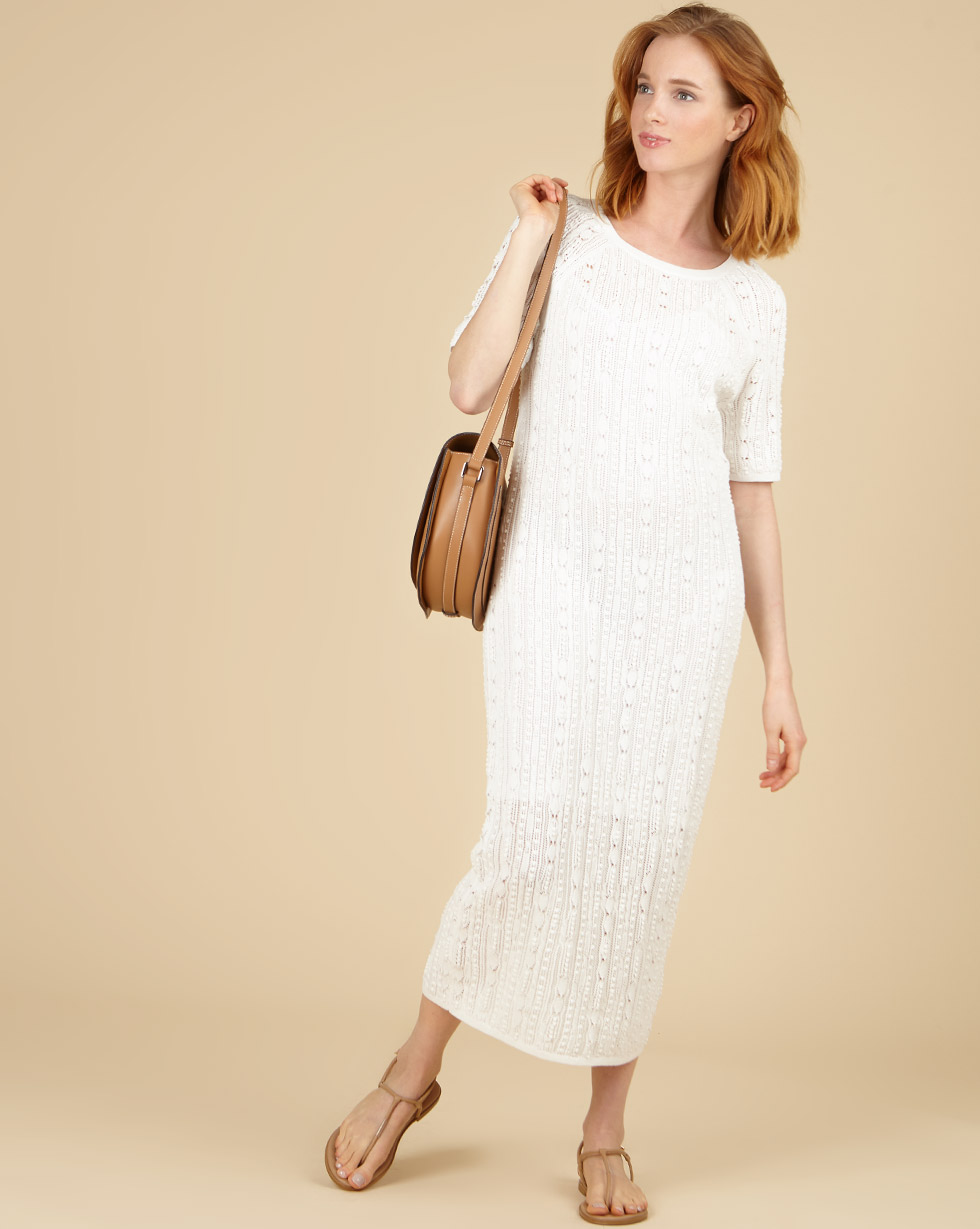 12Storeez Ажурное платье (белый) SS19