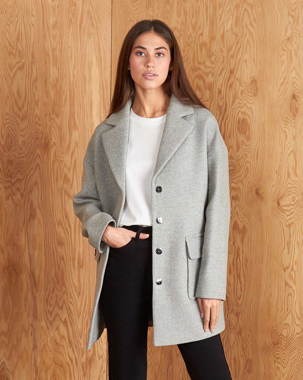 

Жакет с накладными карманами, Серый