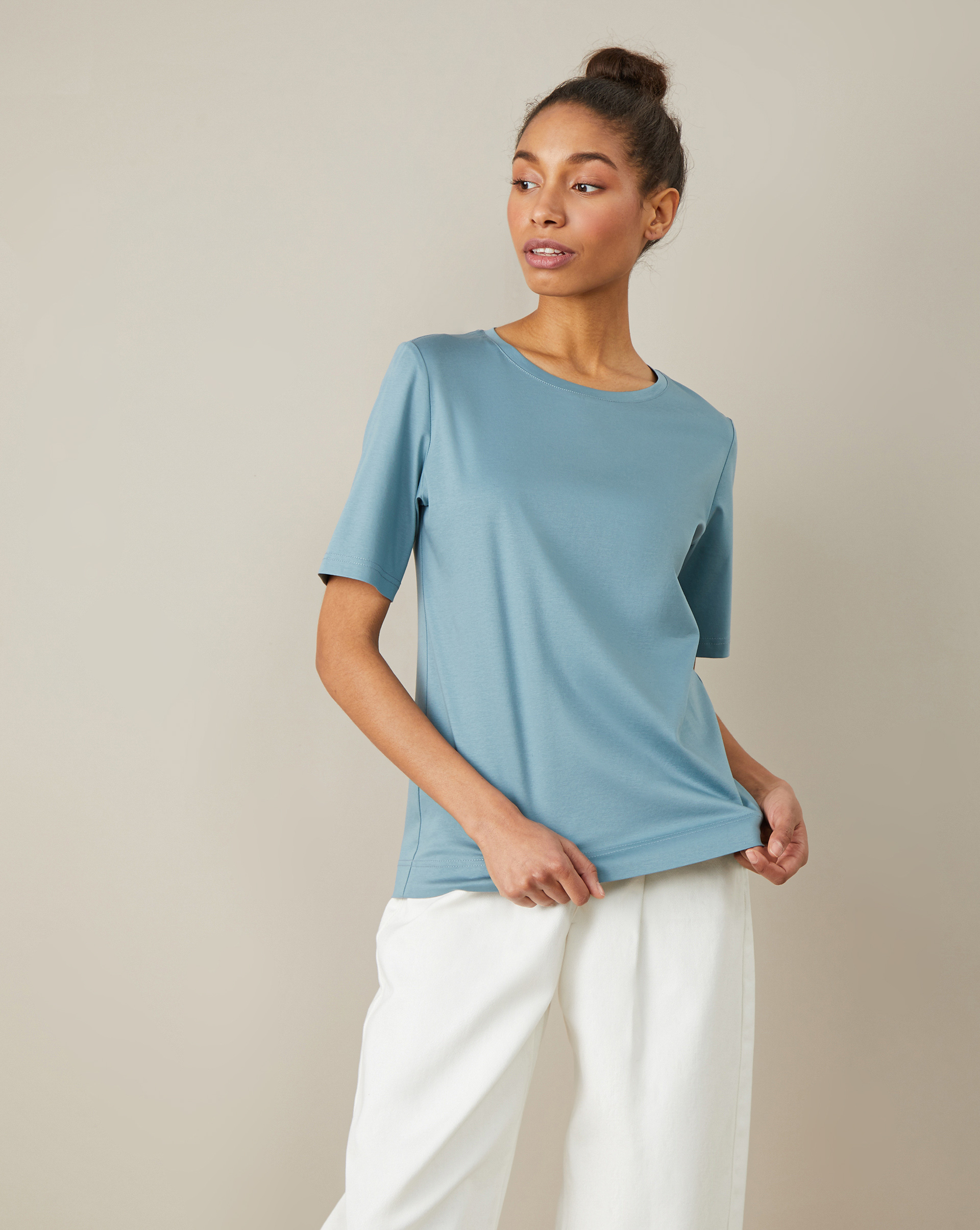 

Футболка однотонная, Серо-синий