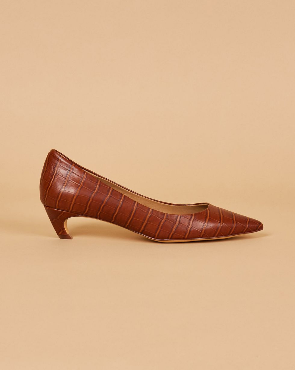 12Storeez Туфли-лодочки с выделкой под кожу крокодила (коричневый)