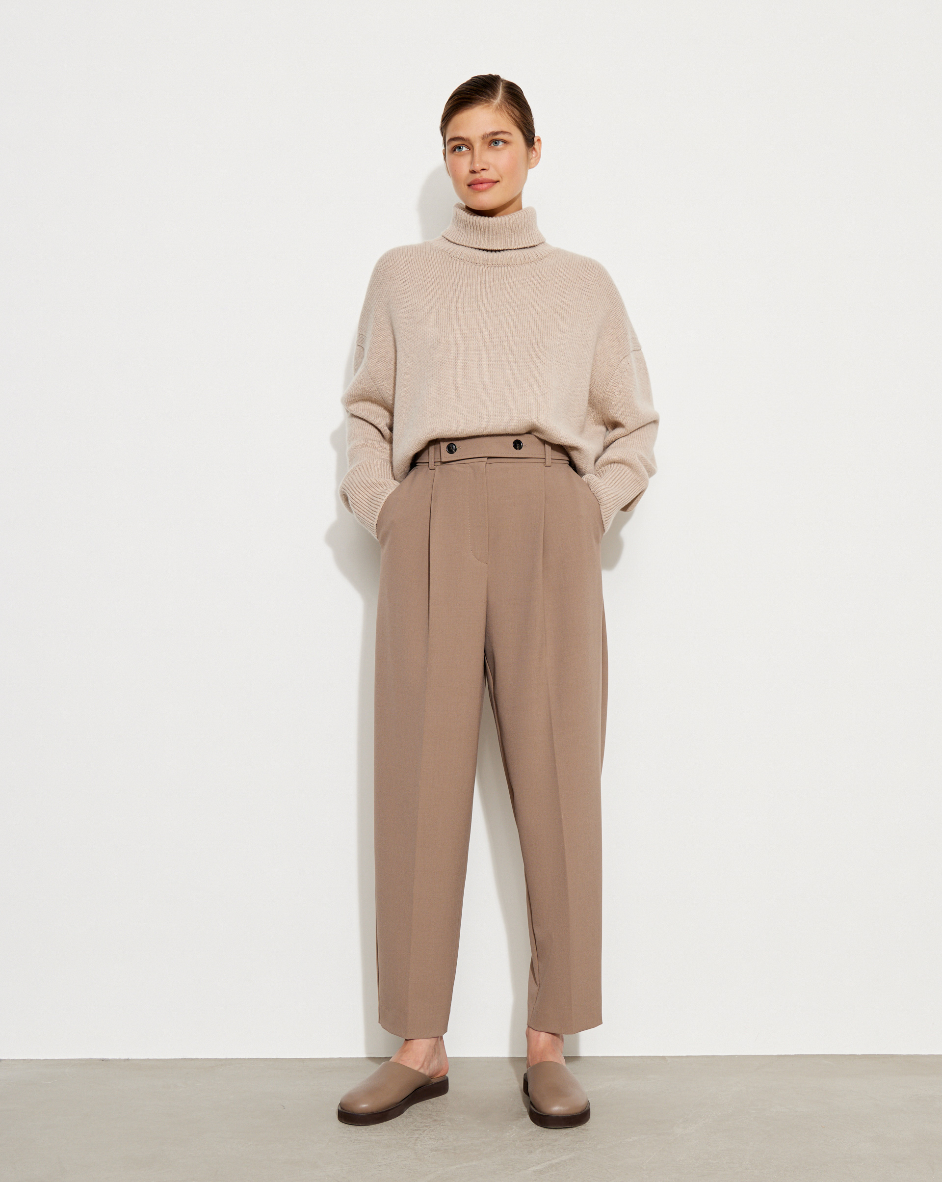 

Брюки зауженные книзу, Кофейный меланж