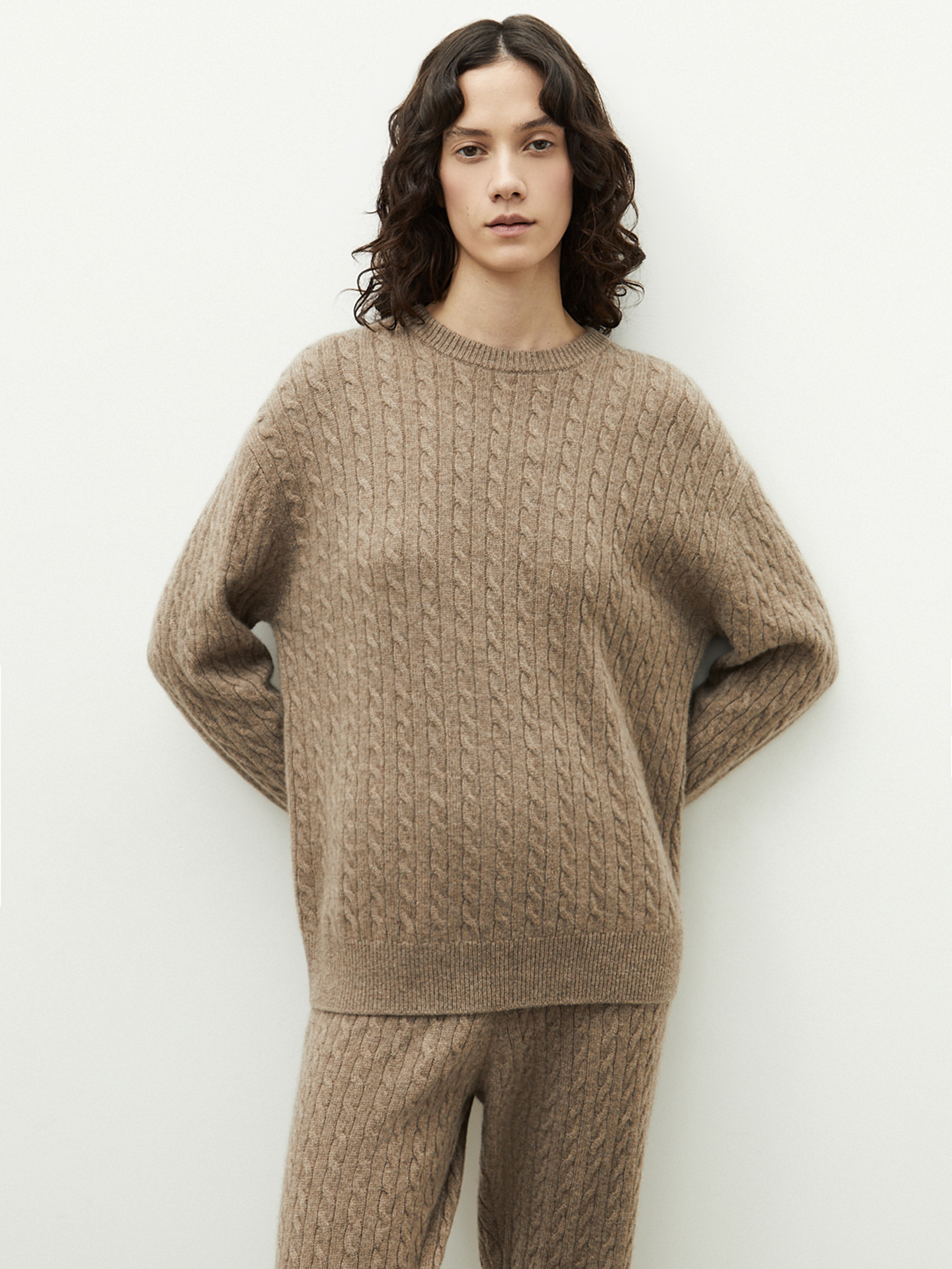 Джемпер с косами из кашемира 12 STOREEZ 39000₽