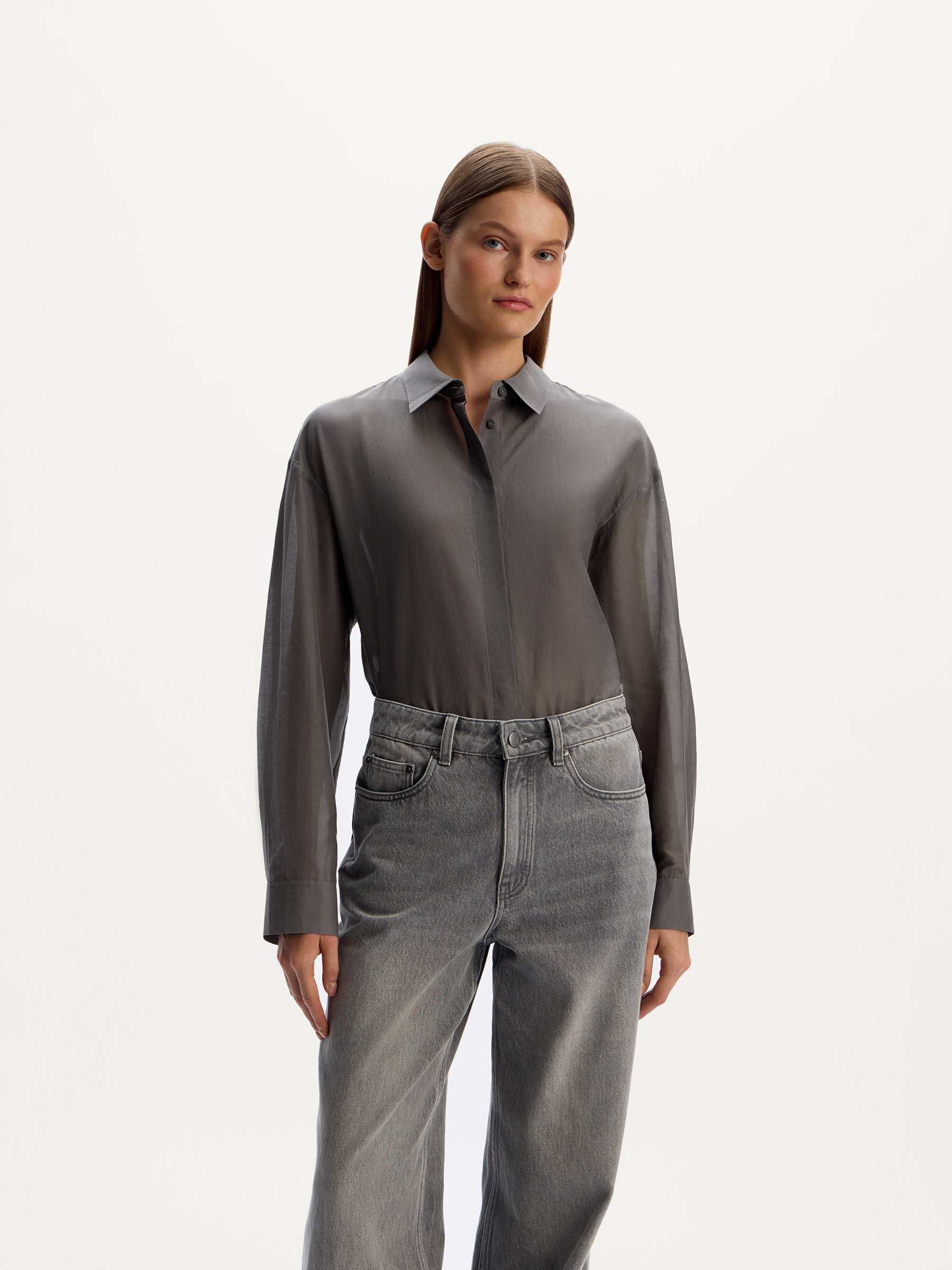 Рубашка из хлопка и шелка 12 STOREEZ 16000₽