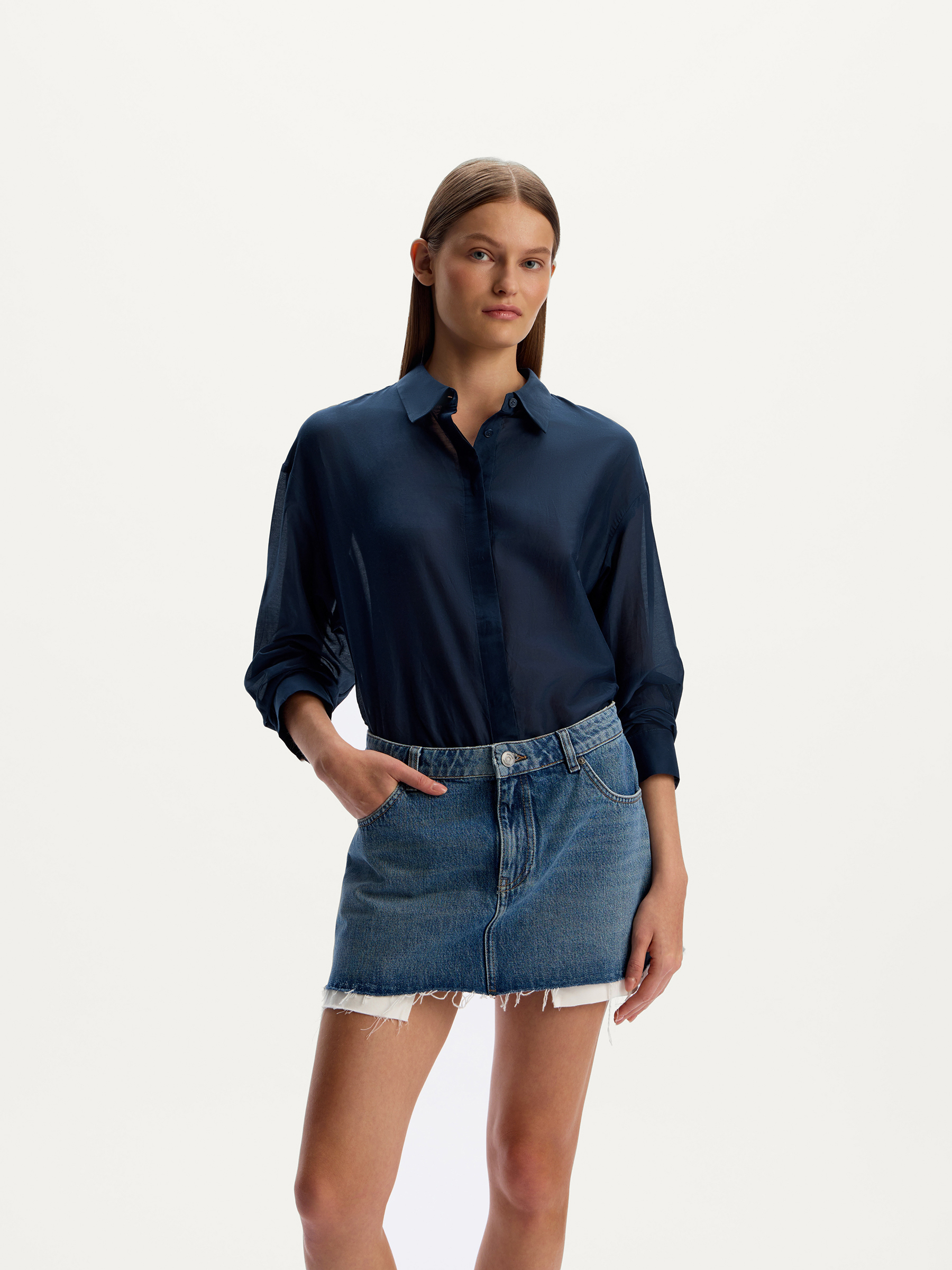 Рубашка из хлопка и шелка 12 STOREEZ 16000₽