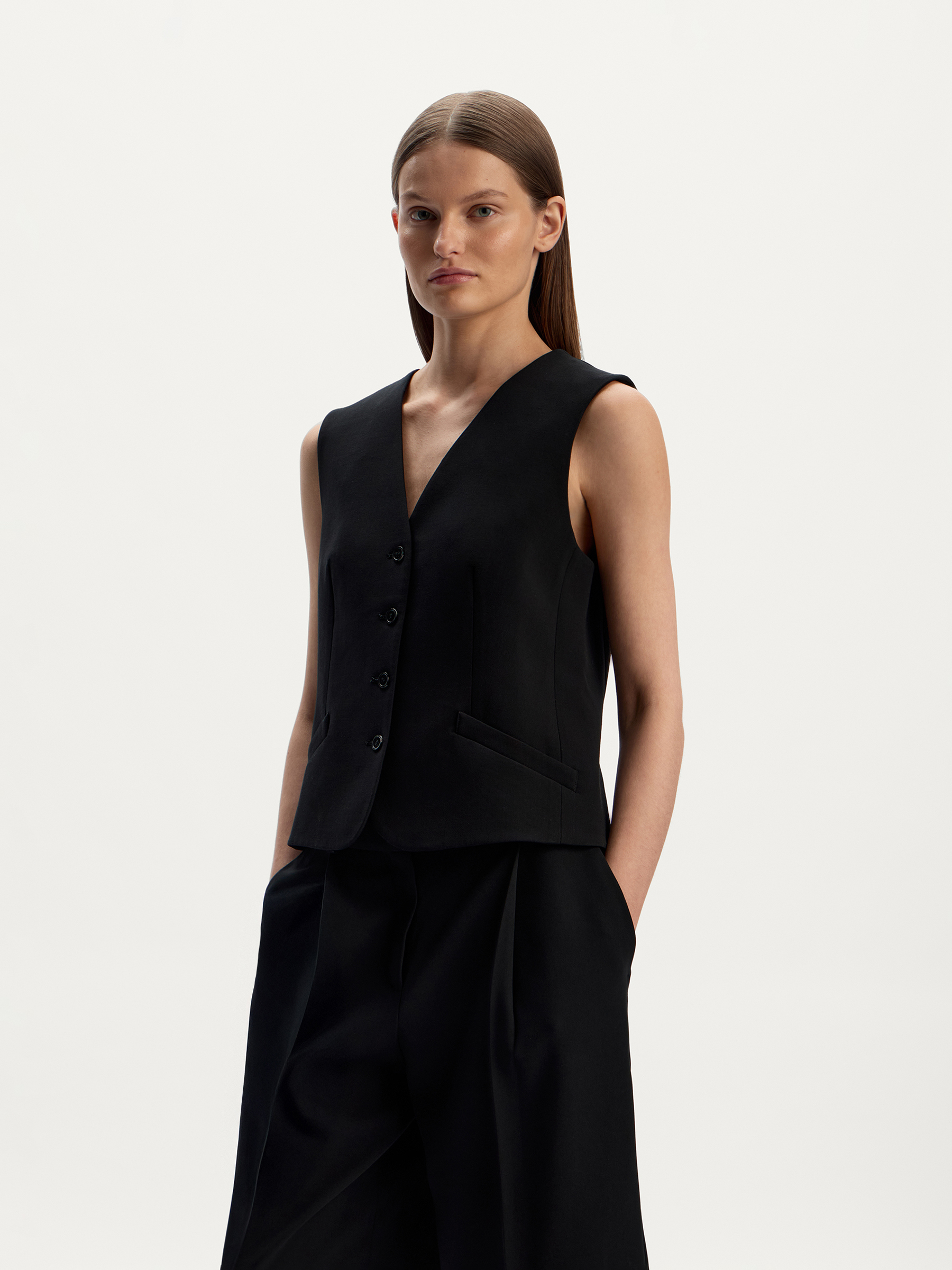 Жилет из костюмной шерсти 12 STOREEZ 23000₽