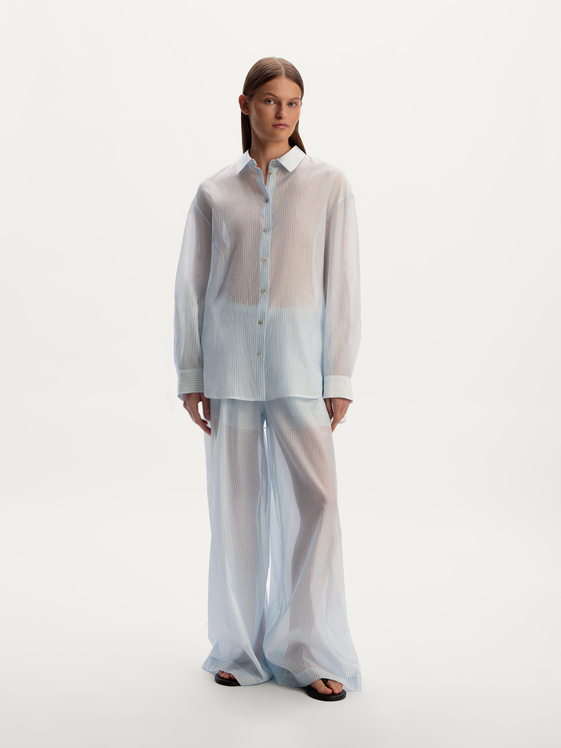 Брюки из хлопка и шелка 12 STOREEZ 17000₽