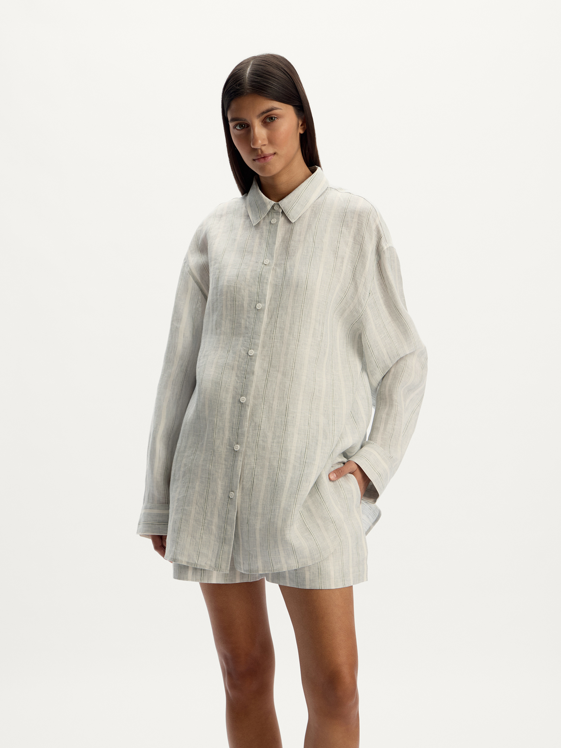 Рубашка из тонкого льна 12 STOREEZ