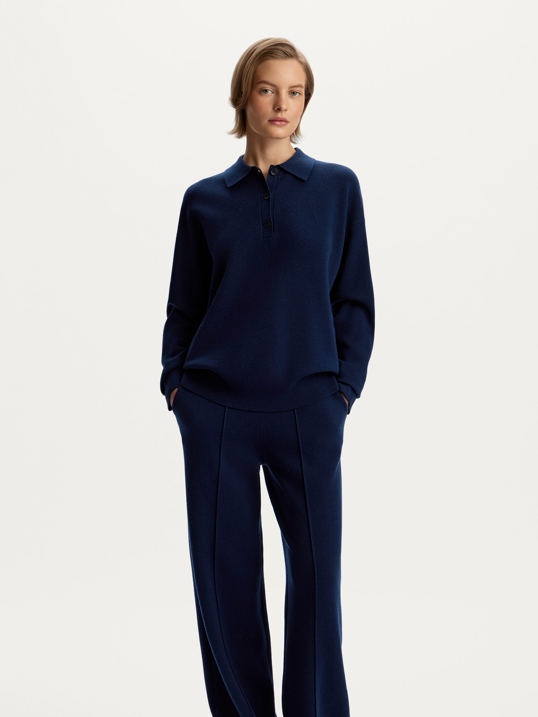 Джемпер-поло из шерсти и хлопка 12 STOREEZ 17000₽