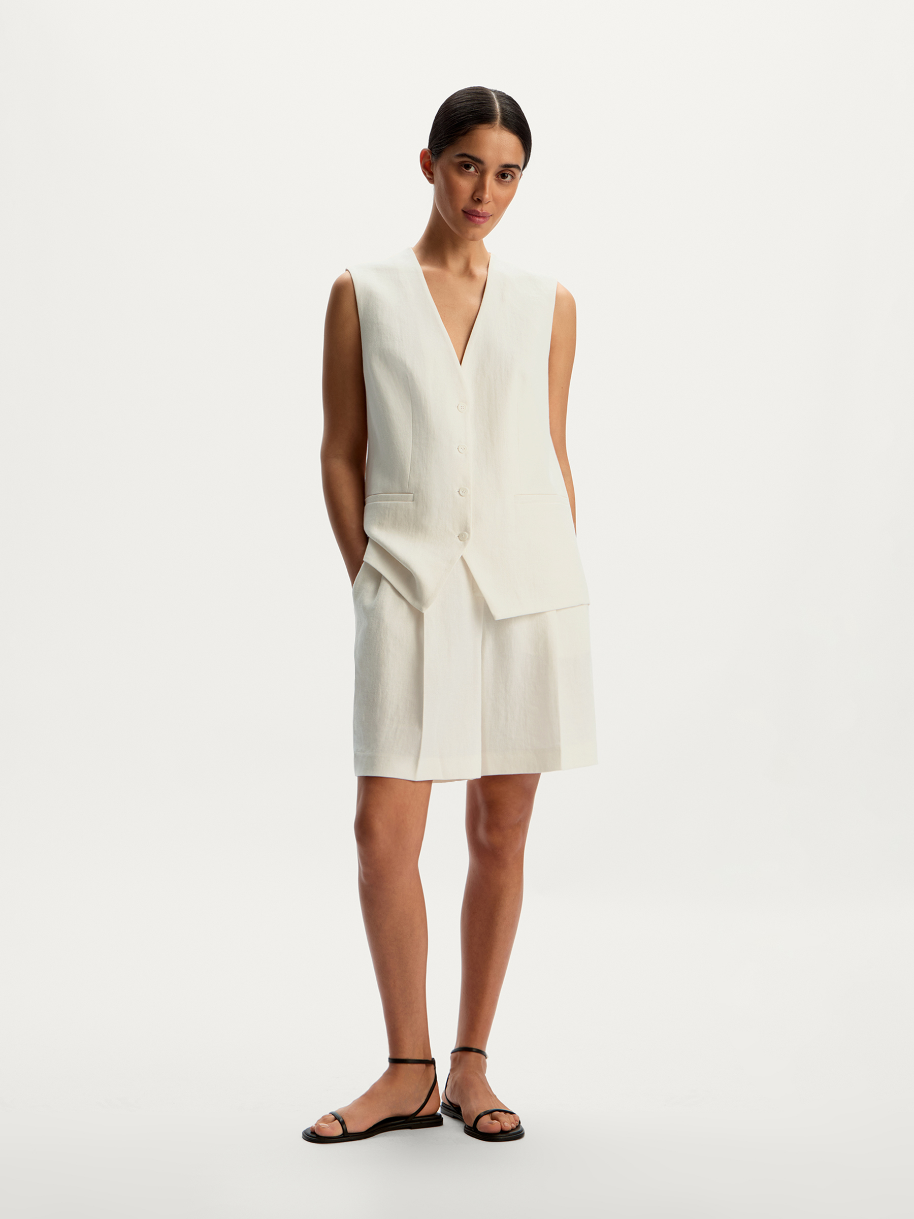 Бермуды из костюмного льна 12 STOREEZ