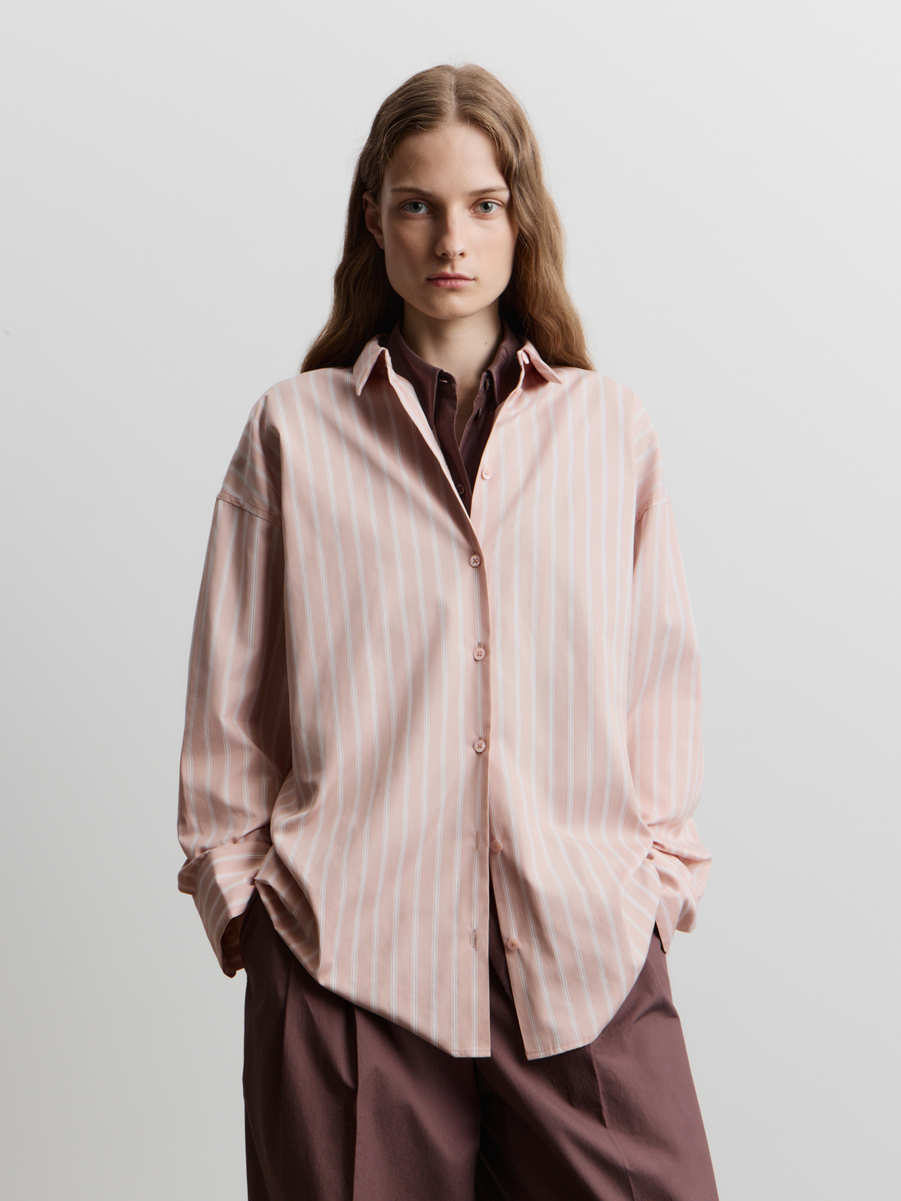 Рубашка из хлопка и лиоцелла 12 STOREEZ