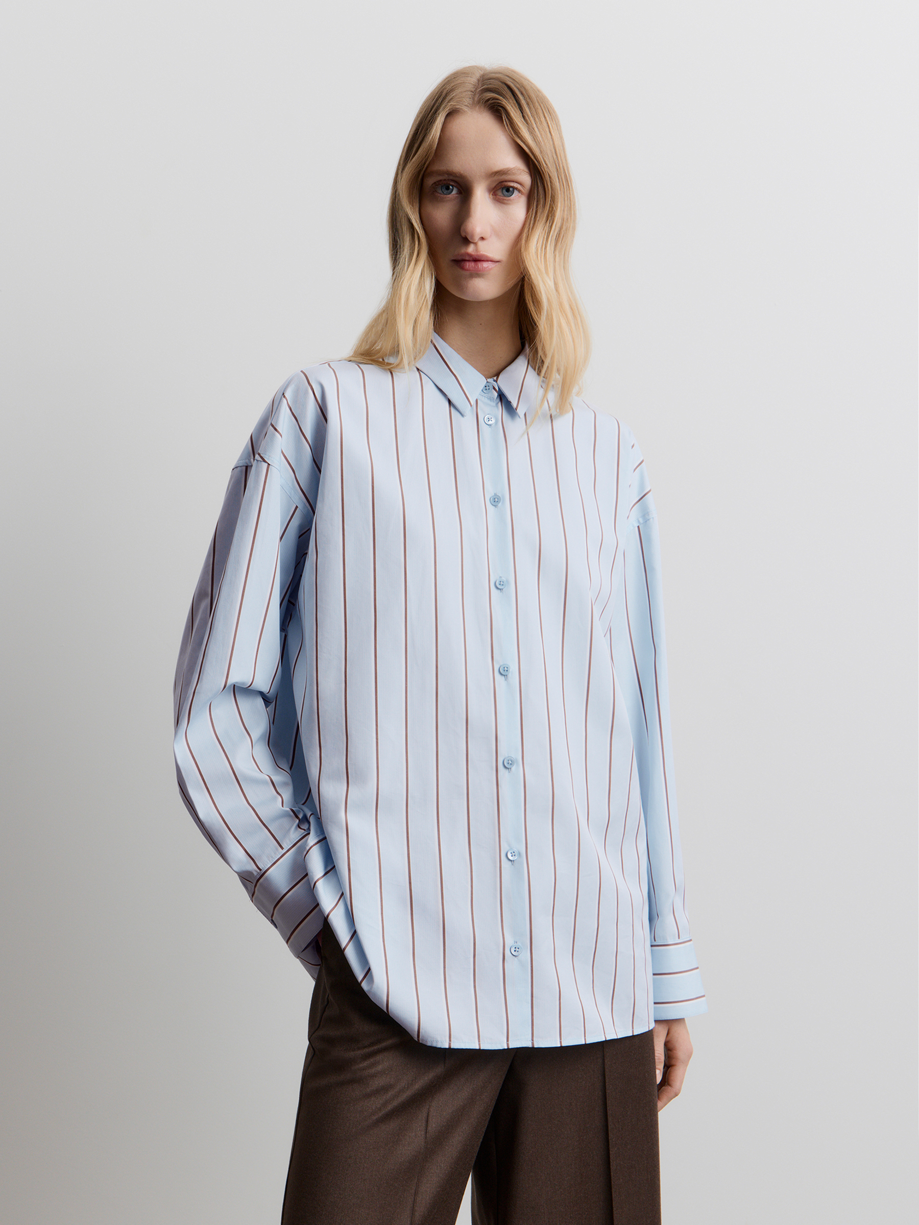 Рубашка из хлопка и лиоцелла 12 STOREEZ