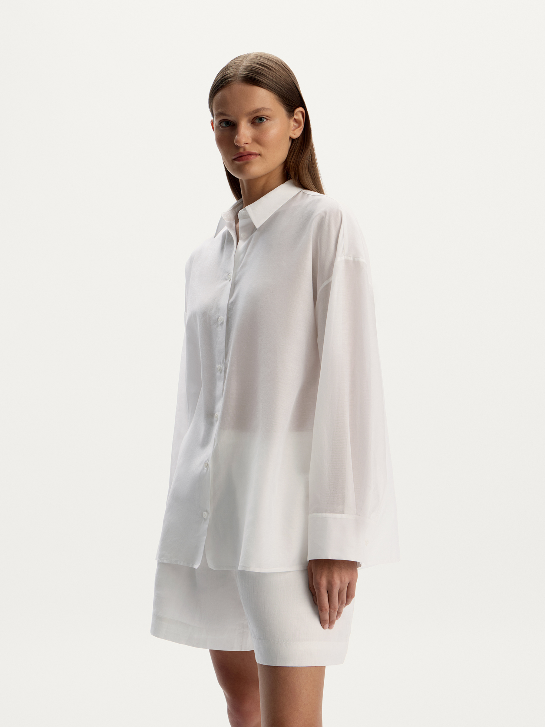 Рубашка из хлопка и шелка 12 STOREEZ