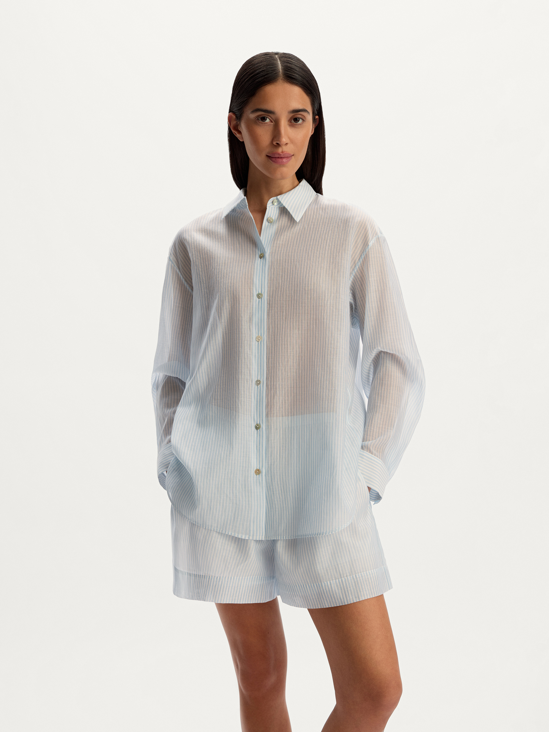 Рубашка из хлопка и шелка 12 STOREEZ