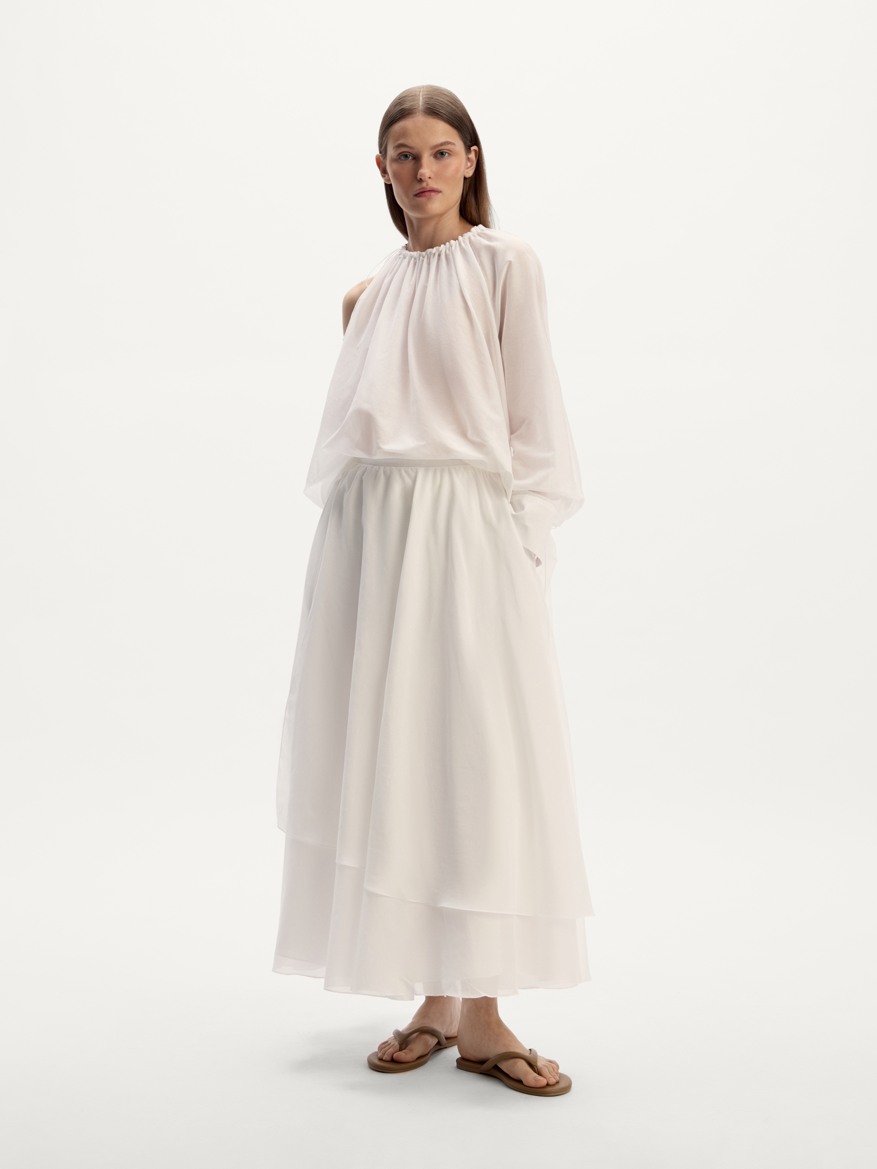 Юбка из хлопка и шелка 12 STOREEZ