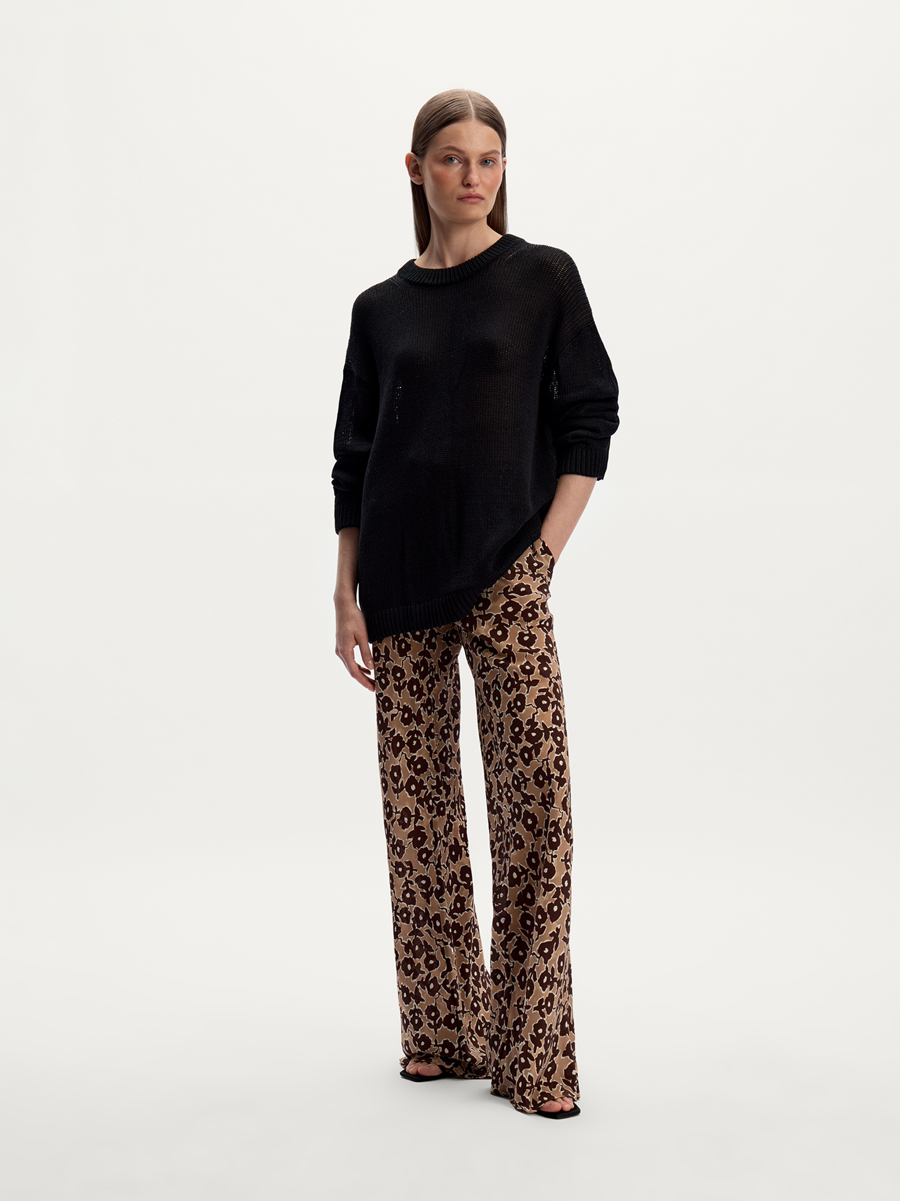 Брюки из шелкового шифона 12 STOREEZ 35000₽