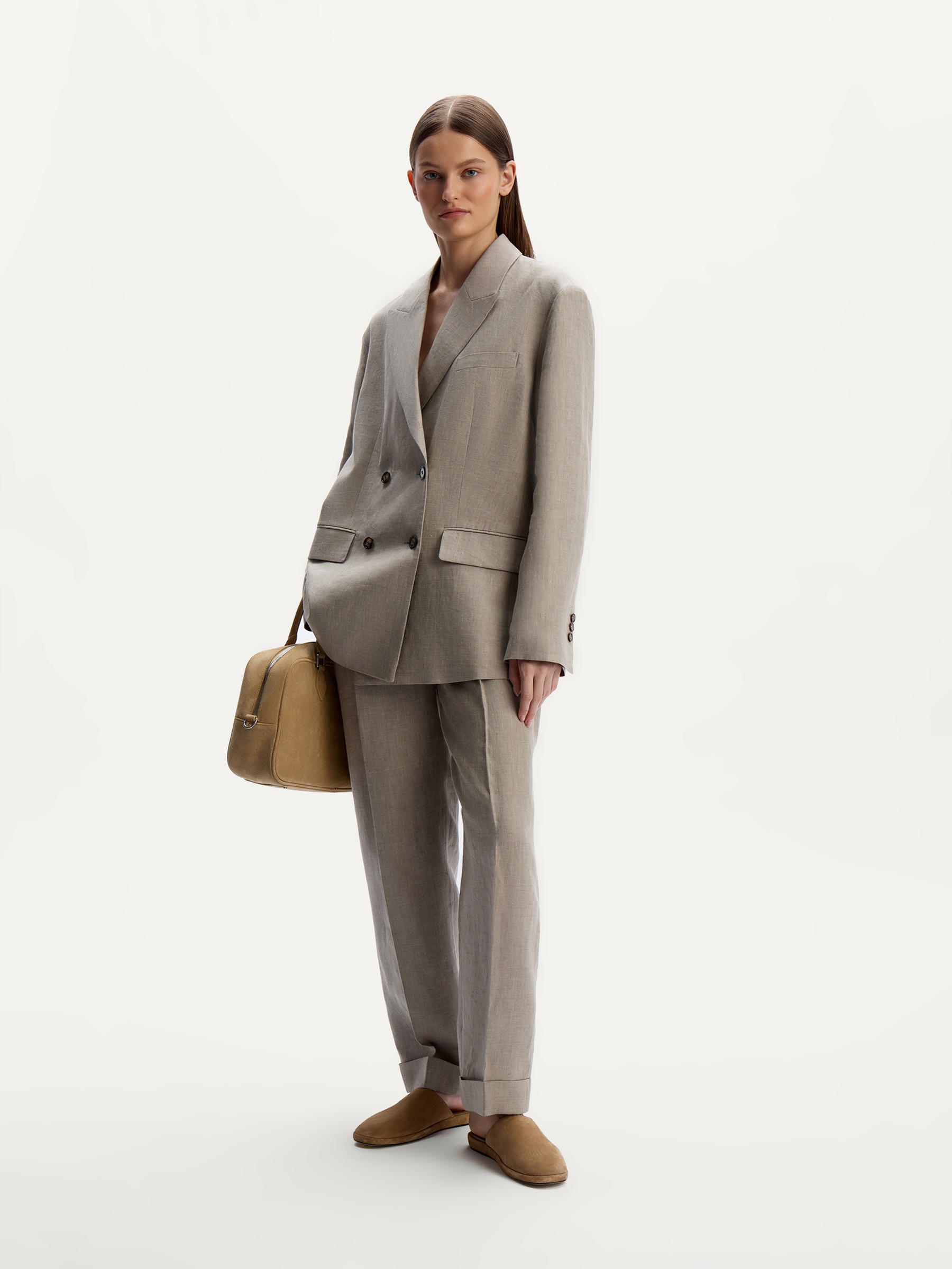 Брюки из плотного льна 12 STOREEZ 17000₽