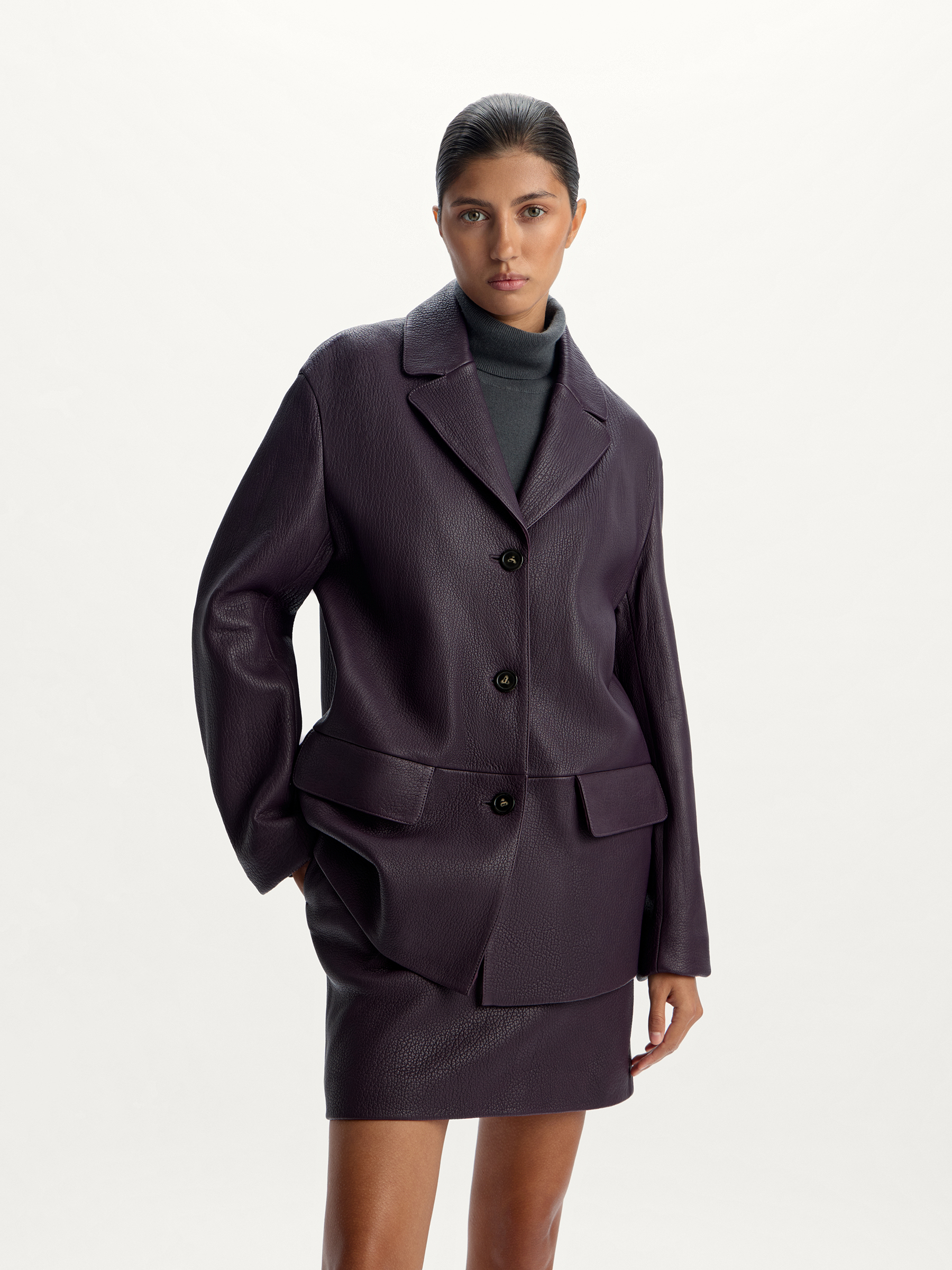 Жакет из фактурной кожи 12 STOREEZ 120000₽