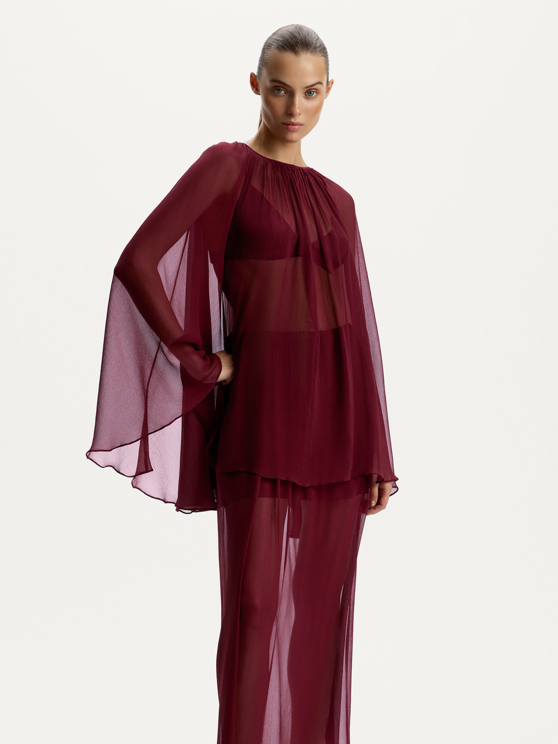 Накидка с топом-бра из шелка 12 STOREEZ 25000₽