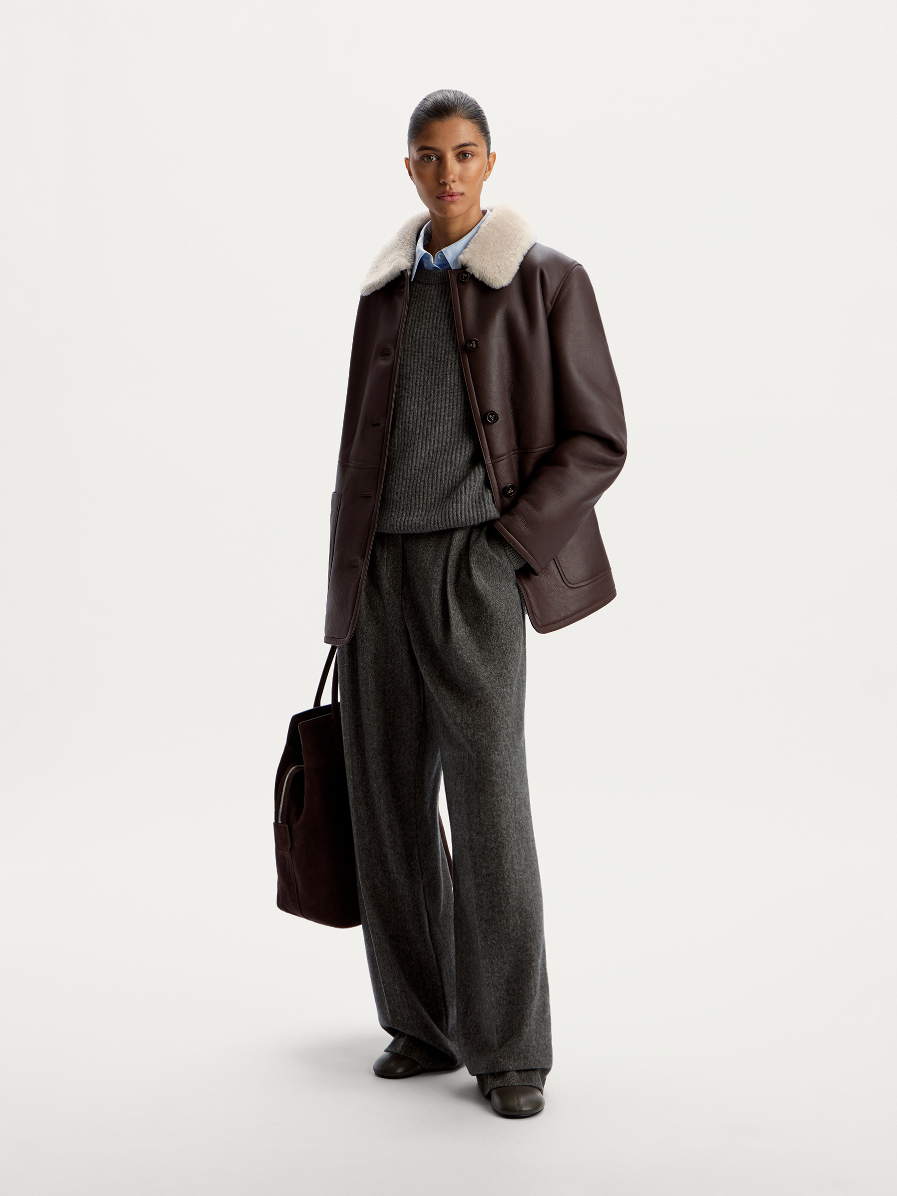 Дубленка с накладными карманами 12 STOREEZ 230000₽