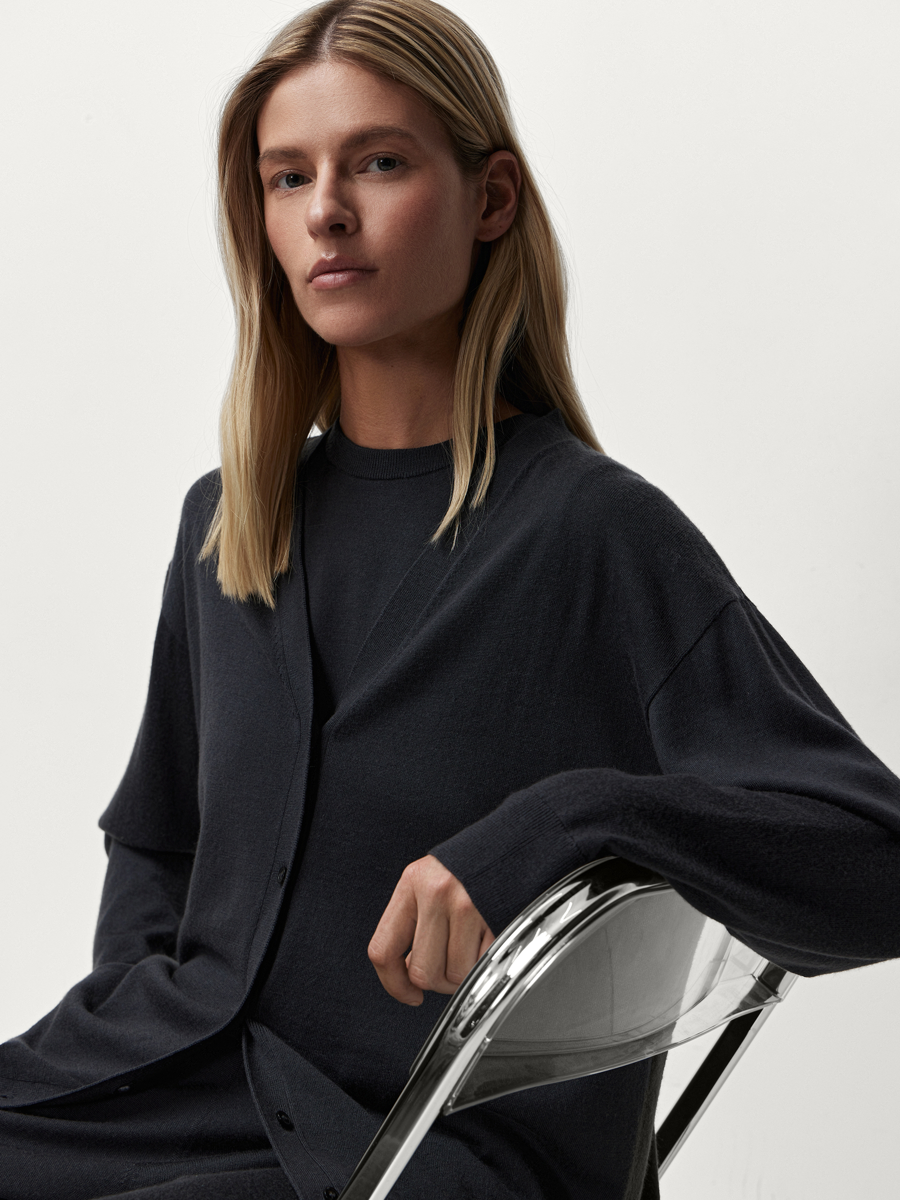 Кардиган из шерсти и шелка 12 STOREEZ