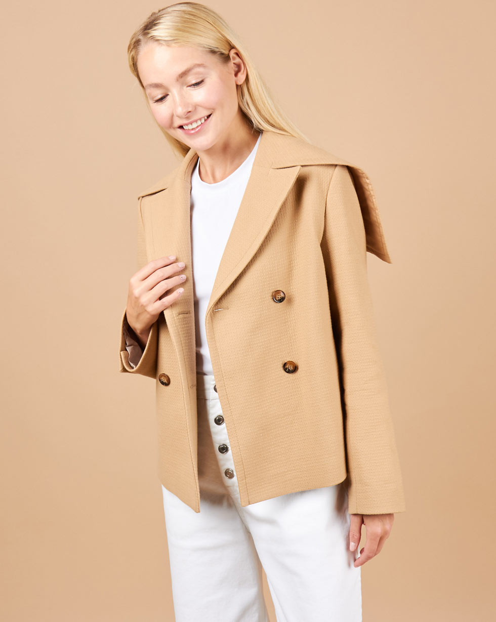 

Жакет с матросским воротником, Песочный