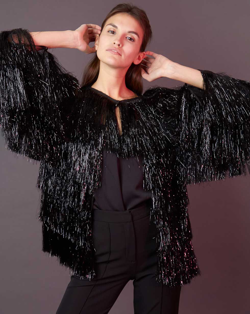 

Жакет из бахромы, Черный