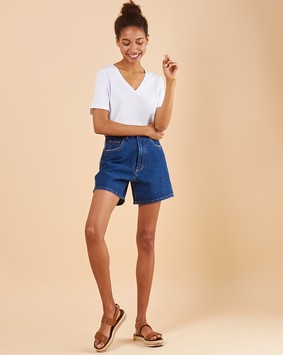 

Футболка с V-образным вырезом, Белый