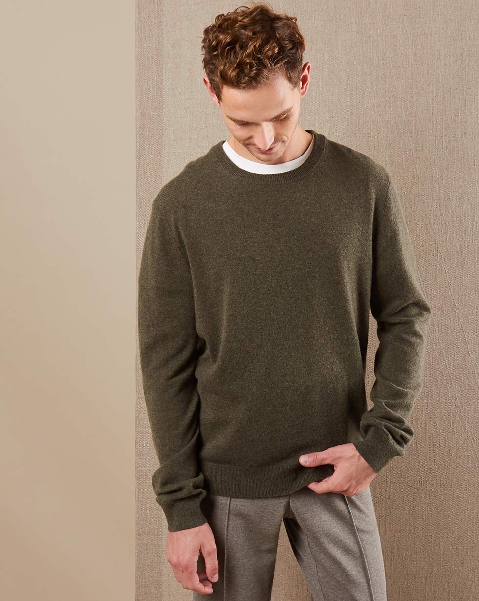 

Джемпер мужской из 100% superior mongolian cashmere, Зеленый